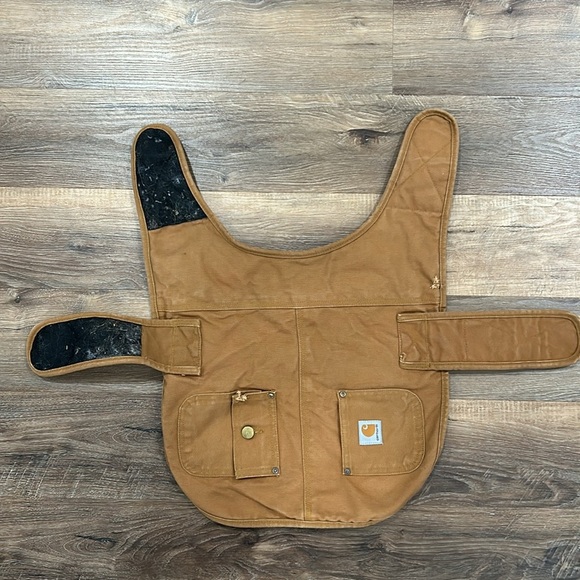 CARHARTT -- BROWN - SIZE MEDIUM - DUCK INSULATED DOG CHORE COAT JACKET Velcro - Picture 7 of 12